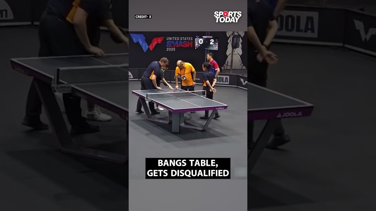 Slovakian Table Tennis player bangs table in frustration, pays massive penalty WTT Smash 2025