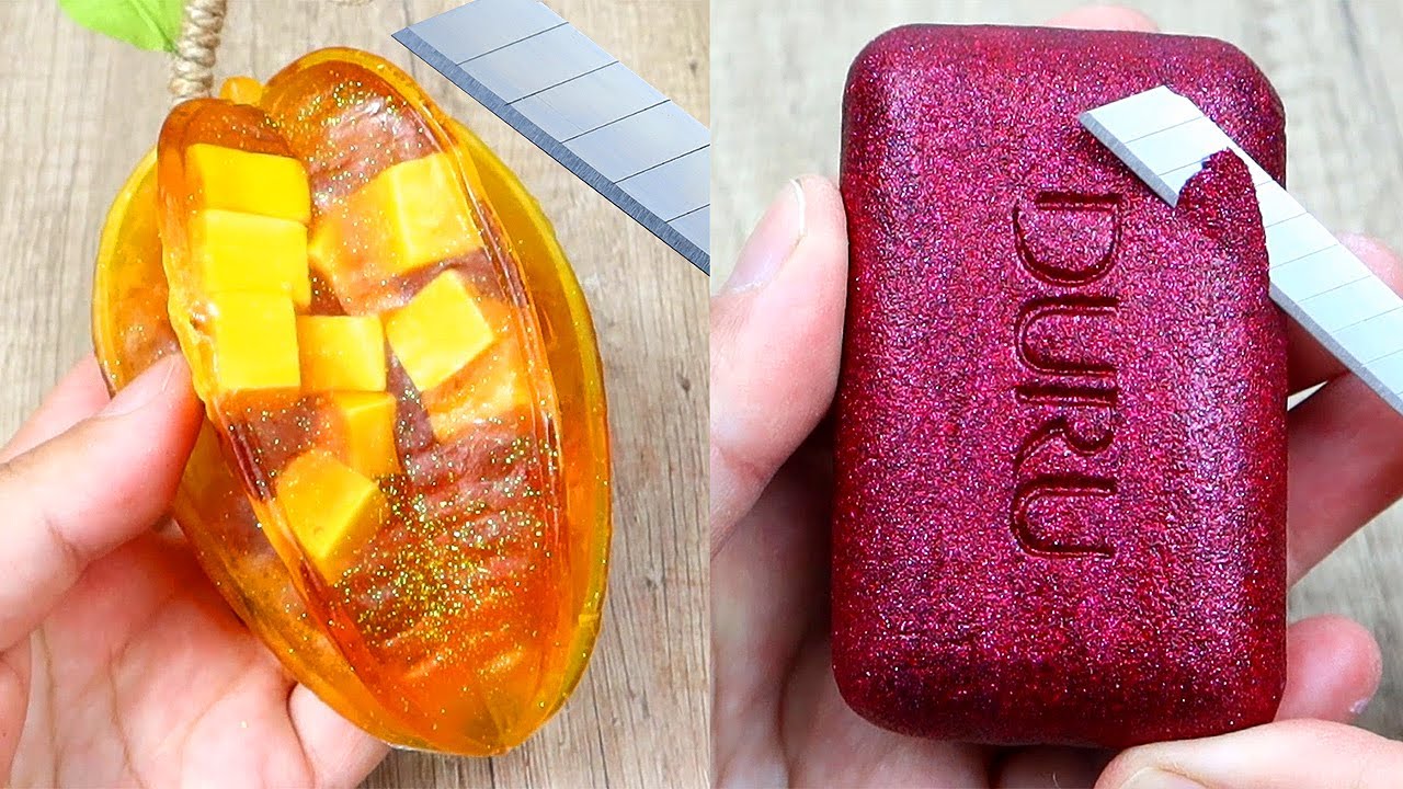 Relaxing Soap Carving ASMR. Satisfying Soap and lipstick cutting. Corte de jabón - 430
