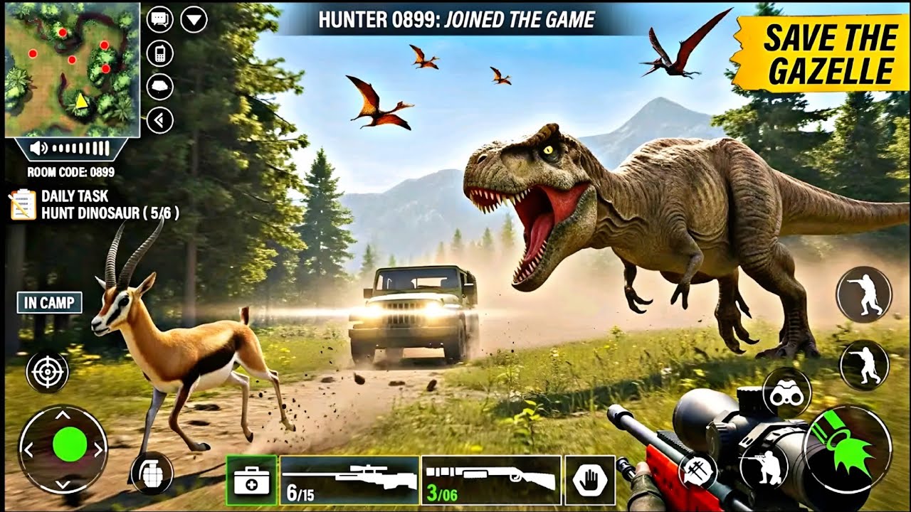 Wild Dino Hunting Gun Games Android Gameplay| Dino Hunting Game: Jurassic World Shooter Android Game