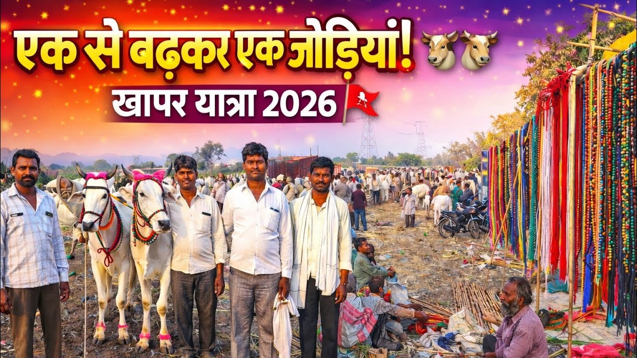 खापर यात्रा 2026: यहाँ लगता है सबसे बड़ा बैल बाजार 🐂🚩 | Khapar Bail Bazar Vlog | Dipak Padvi