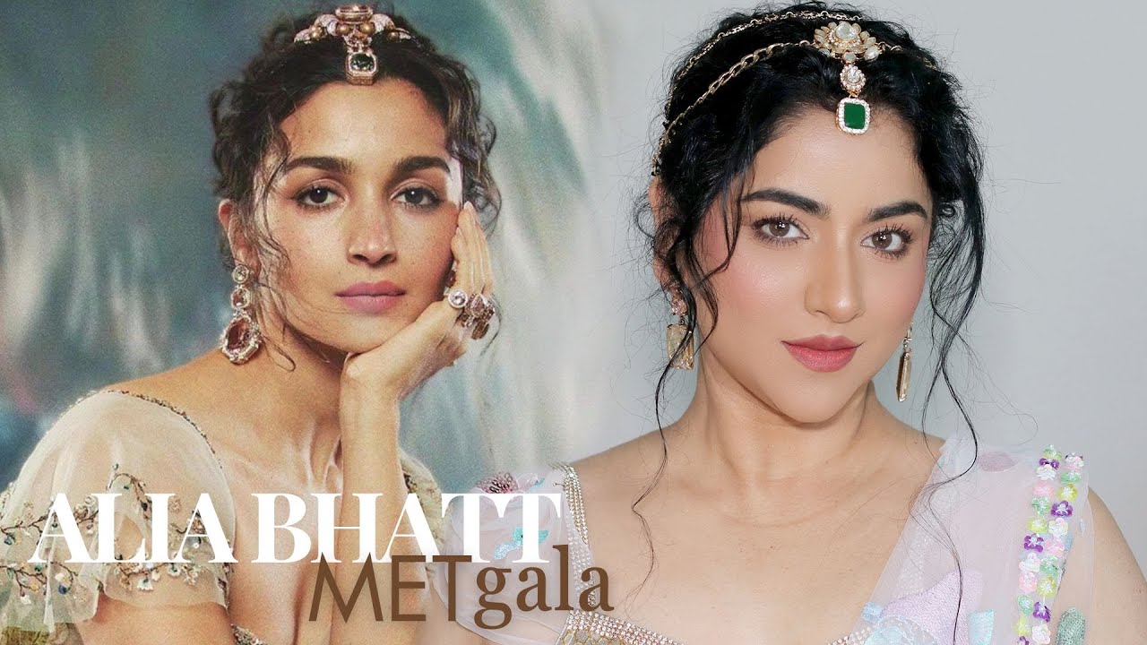 Алия Бхатт — Учебник по макияжу и прическе для MET Gala 2024