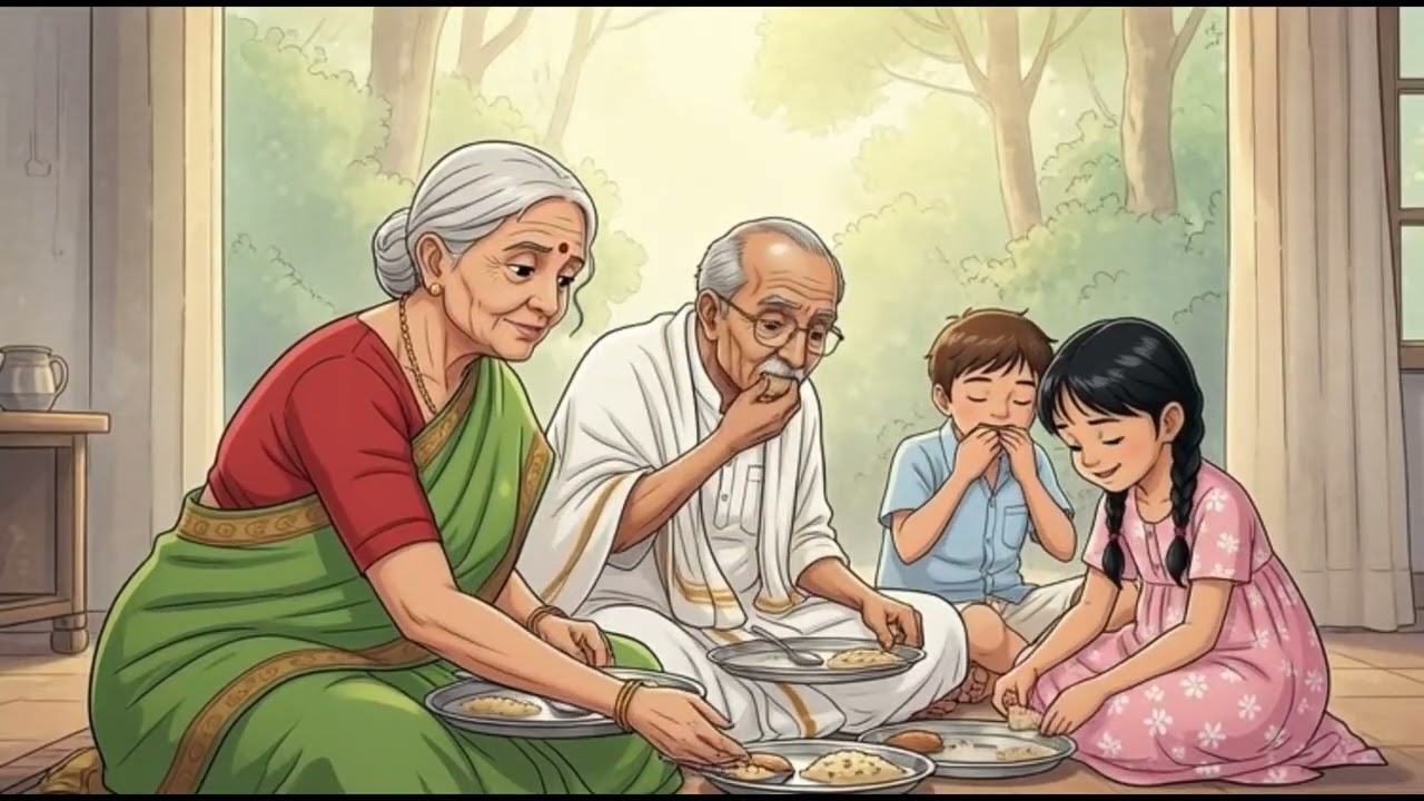 A peaceful life in a village[Grandparents, Cows’ Milk, Field Paths & Quiet Family Warmth 🌾🍵]