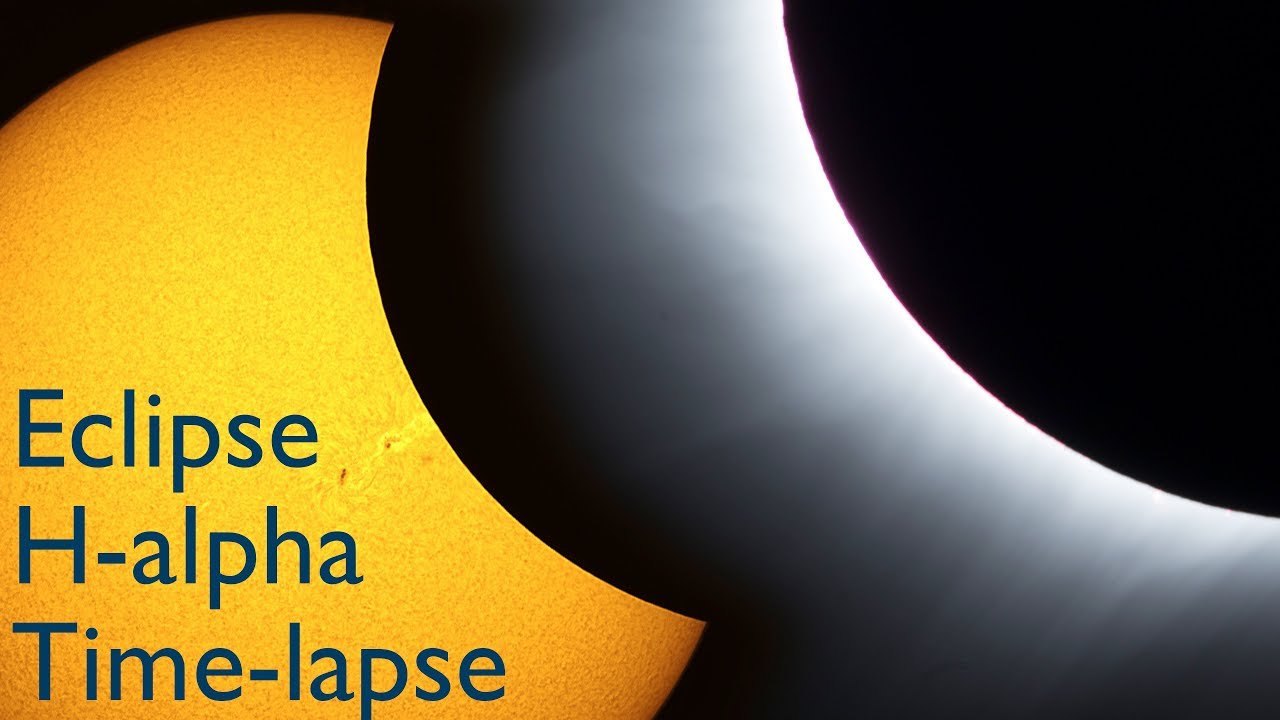 Solar Eclipse Time-lapse - H-alpha - Baily's Beads - Corona - 4K