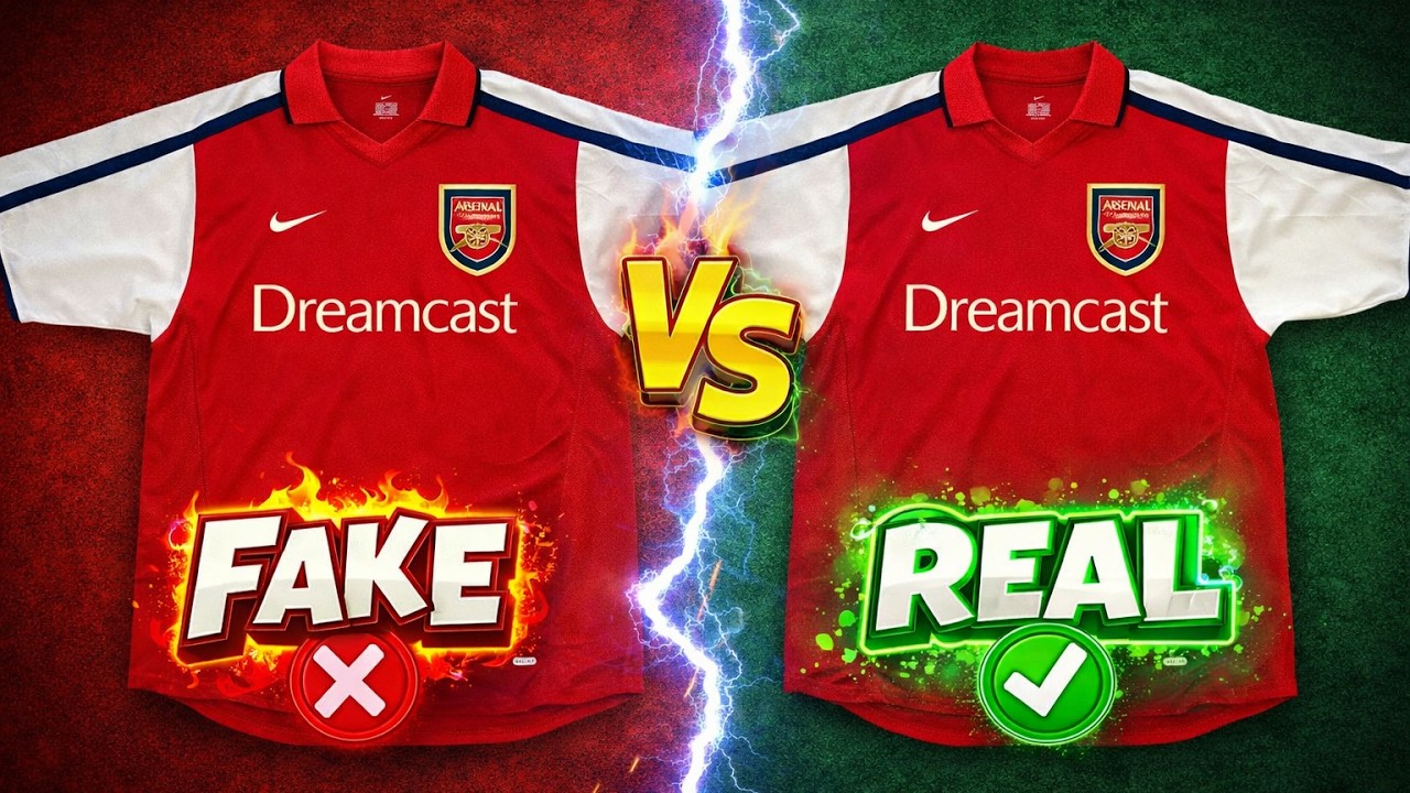 How to spot a FAKE football shirt! Arsenal Home 2000 2002 Dreamcast