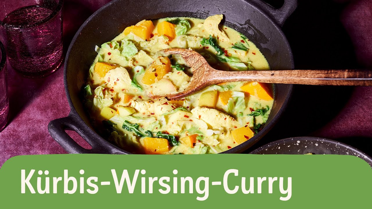 K&uuml;rbis-Curry mit Wirsing &ndash; herbstliches Rezept f&uuml;r scharfes Curry 🌶️🍁 | REWE Deine K&uuml;che