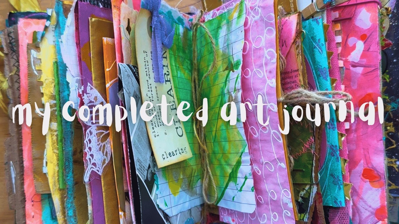 completed art journal flip through 🎨 (talking and non talking)