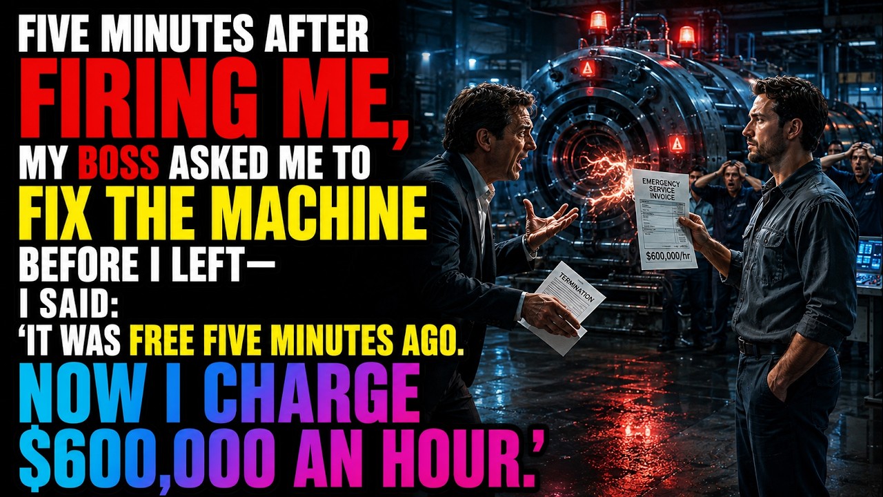 Five Minutes After Firing Me, My Boss Asked Me to Fix the Machine Before I Left
