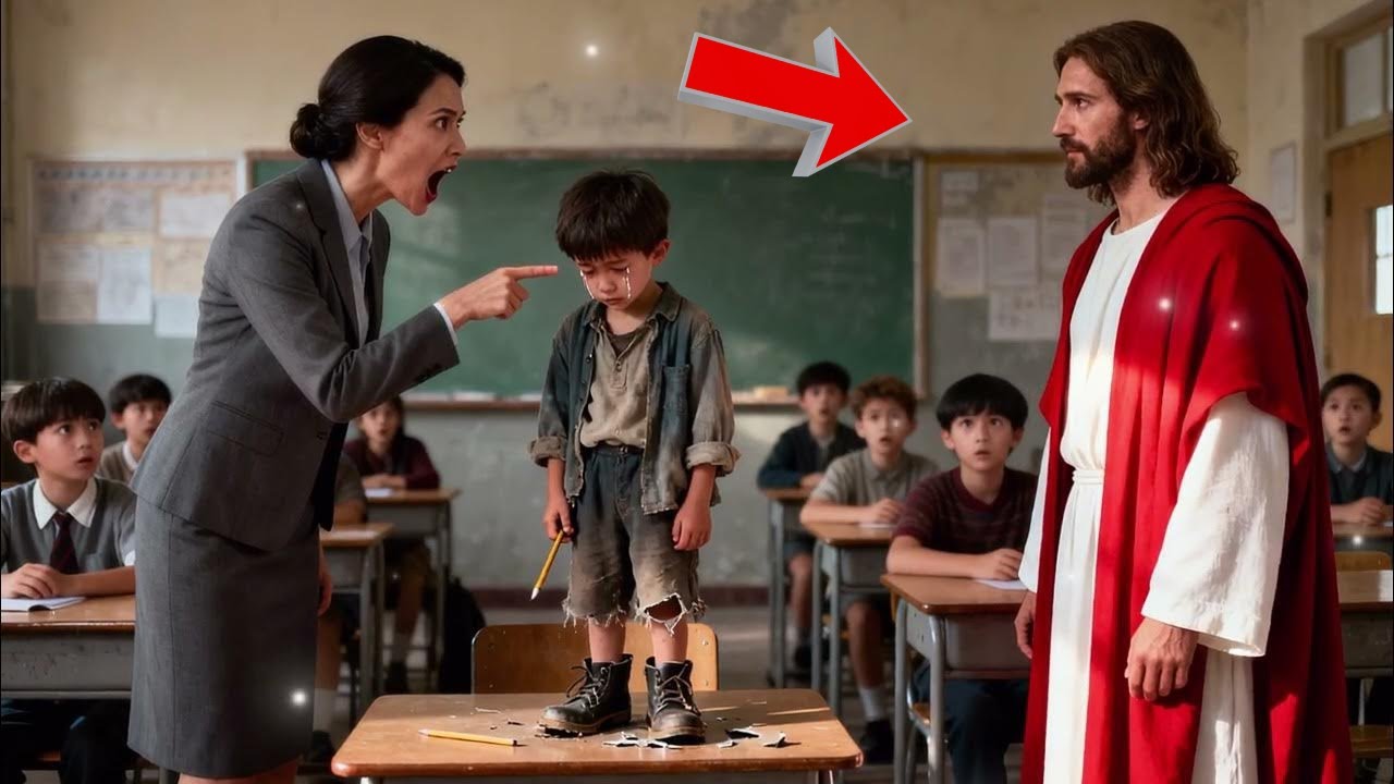 JESÚS HIZO PAGAR A LA PROFESORA QUE LLAMÓ “INÚTIL” A UN NIÑO POBRE… Y TODA LA CLASE LO VIO