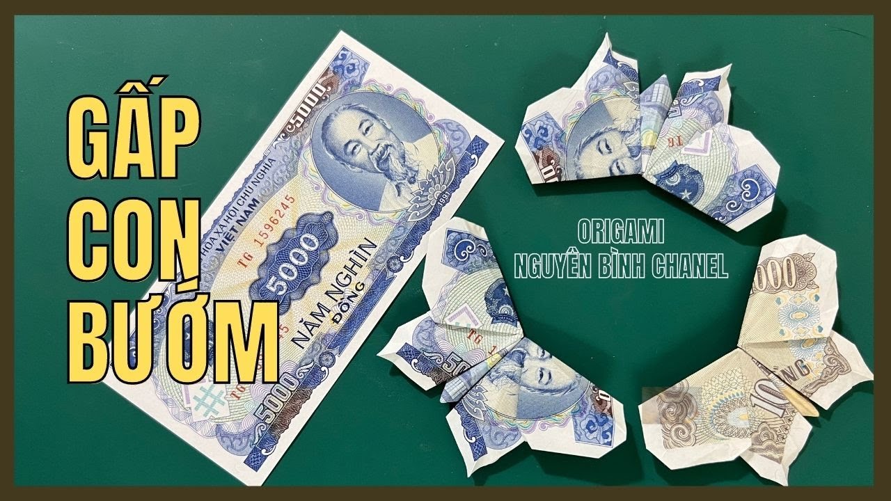 Gấp Con Bướm - Origami Butterfly - Nguyên Bình Chanel.