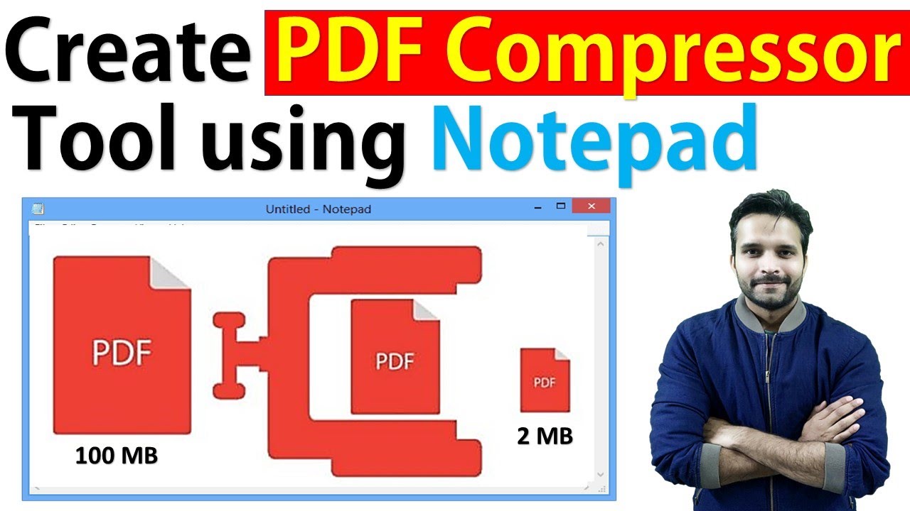 Create your Own PDF Compression tool using Notepad