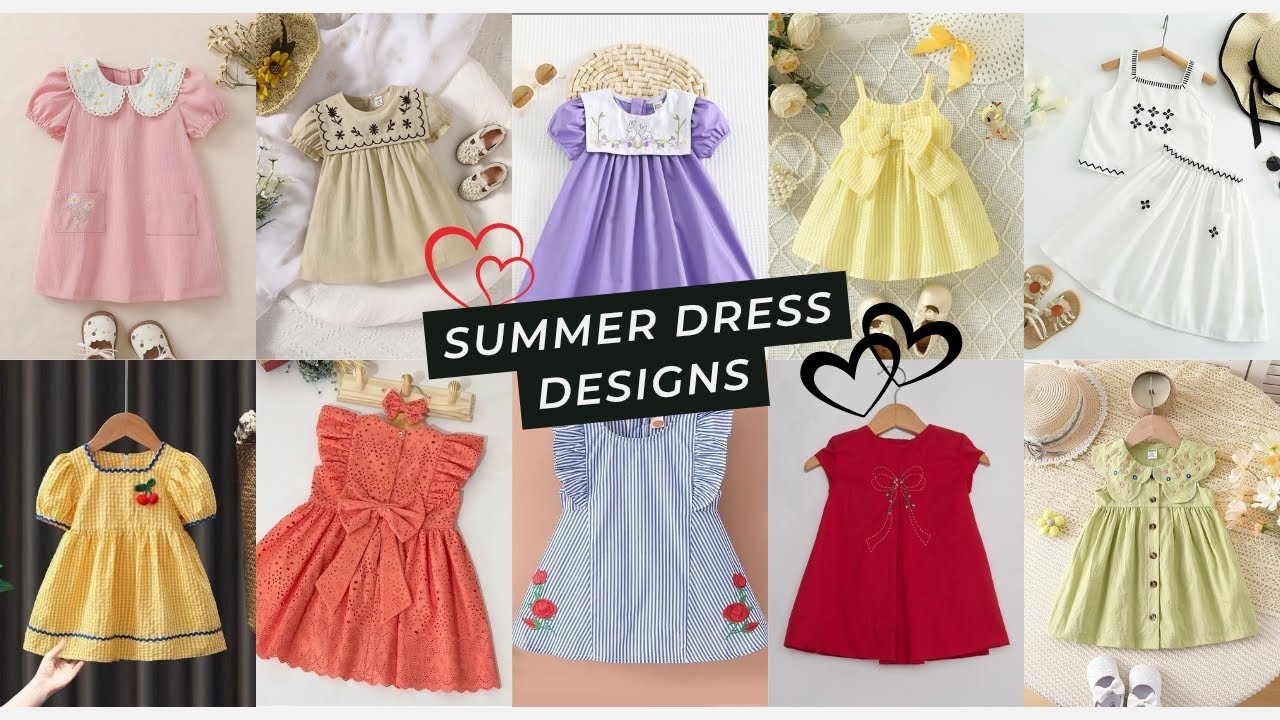 Summer dress designing ideas for baby girls / Baby girl frock designs / kids summer collection 2025