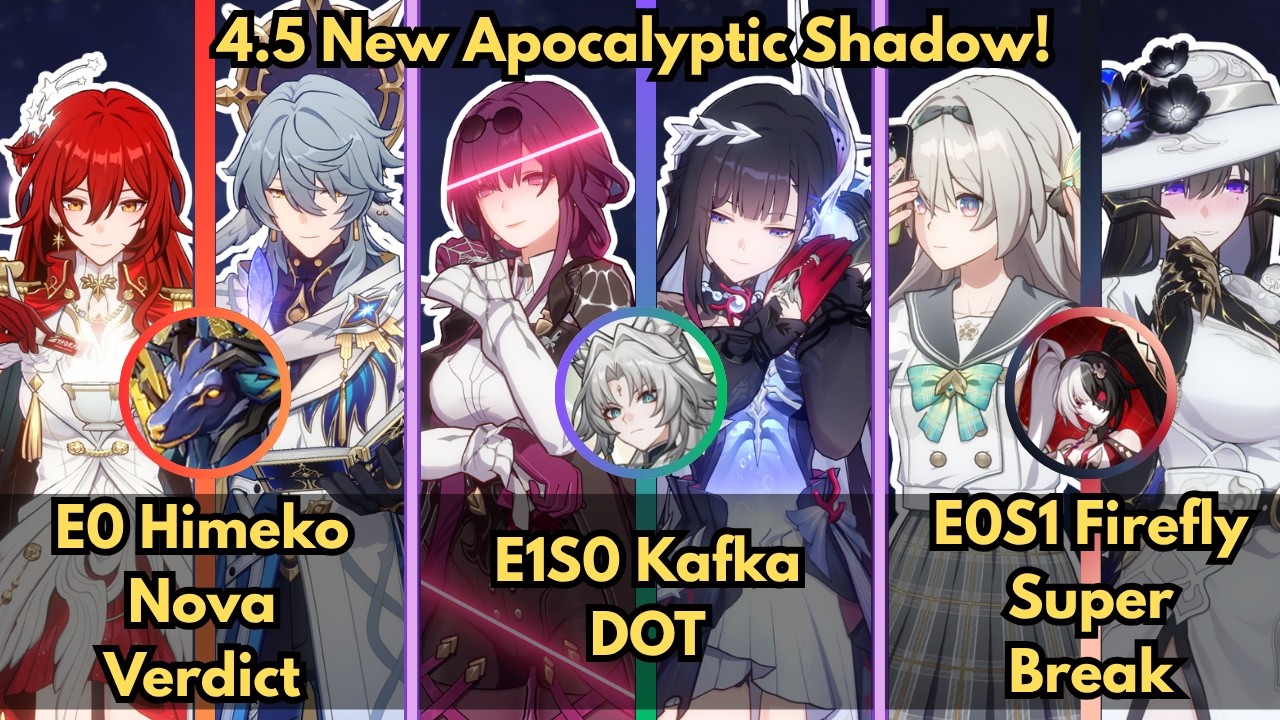 Apocalyptic Shadow Starward Floor 4 | E0 Himeko Nova | E0S0 Kafka | E0S1 Firefly [Honkai Star Rail]