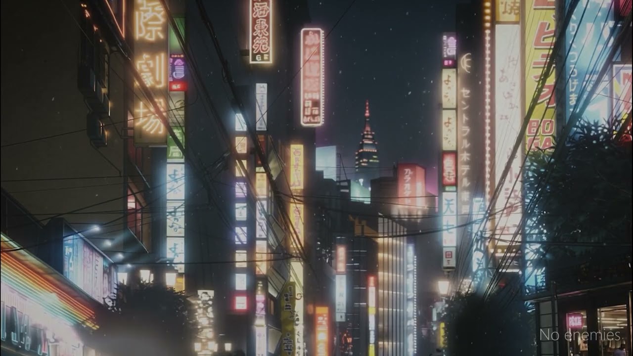 Rainy Winter Night in Tokyo 🌧️❄️ Snow Falling | Japanese City Sleep Ambience