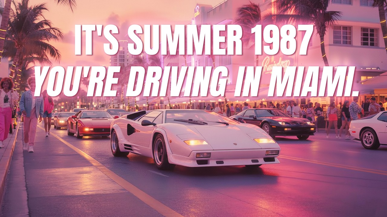 pov: you're driving alone in miami, but it's 1987