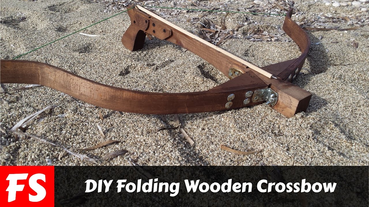 How To Make A Folding Wooden Crossbow (FS Woodworking)
