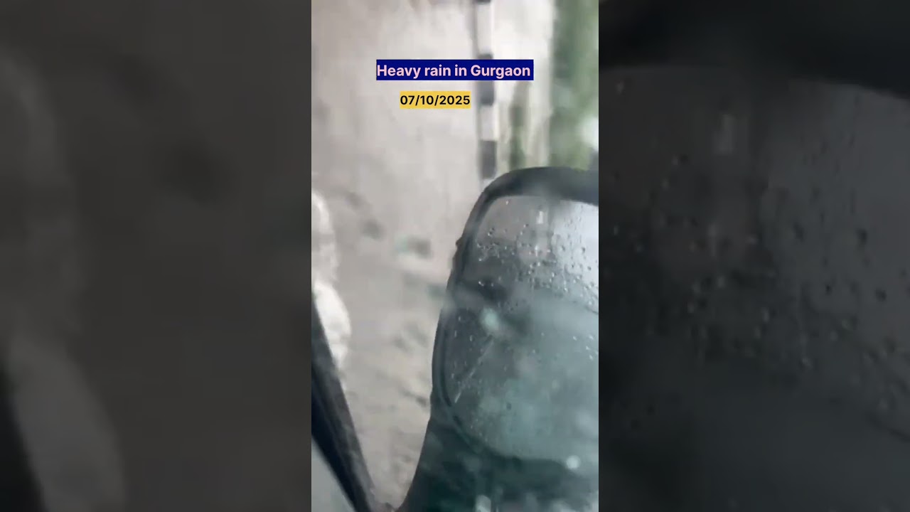Heavy Rain in Gurgaon 7 Oct 2025🌧️#shorts #viral #rainsounds #heavyrain #gurgaonflood #gurgaon