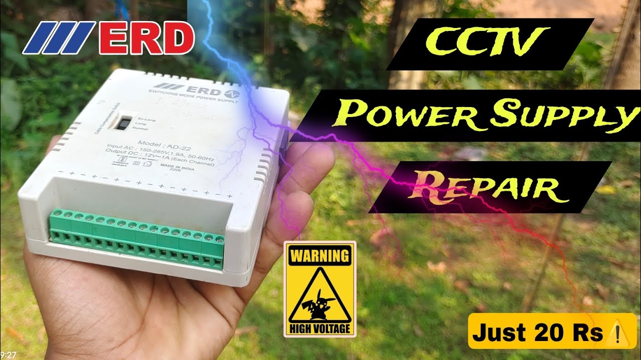 ERD CCTV Camera Power Supply Repair 12v ||Just 2 Minutes #electrical #homemade#power #repair#12volts