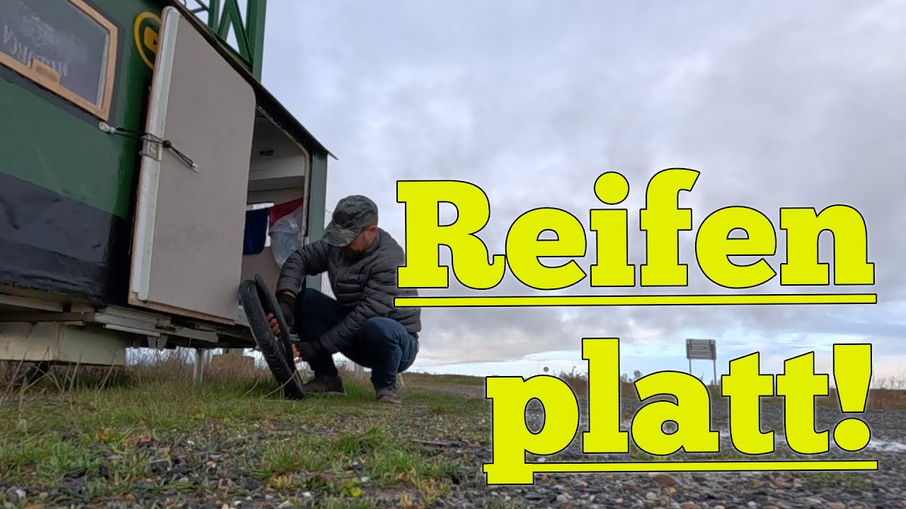 Schlauch wechseln bei Regen und Kälte! Jakobsweg hält mich gefangen! Aufgeben oder weitermachen?
