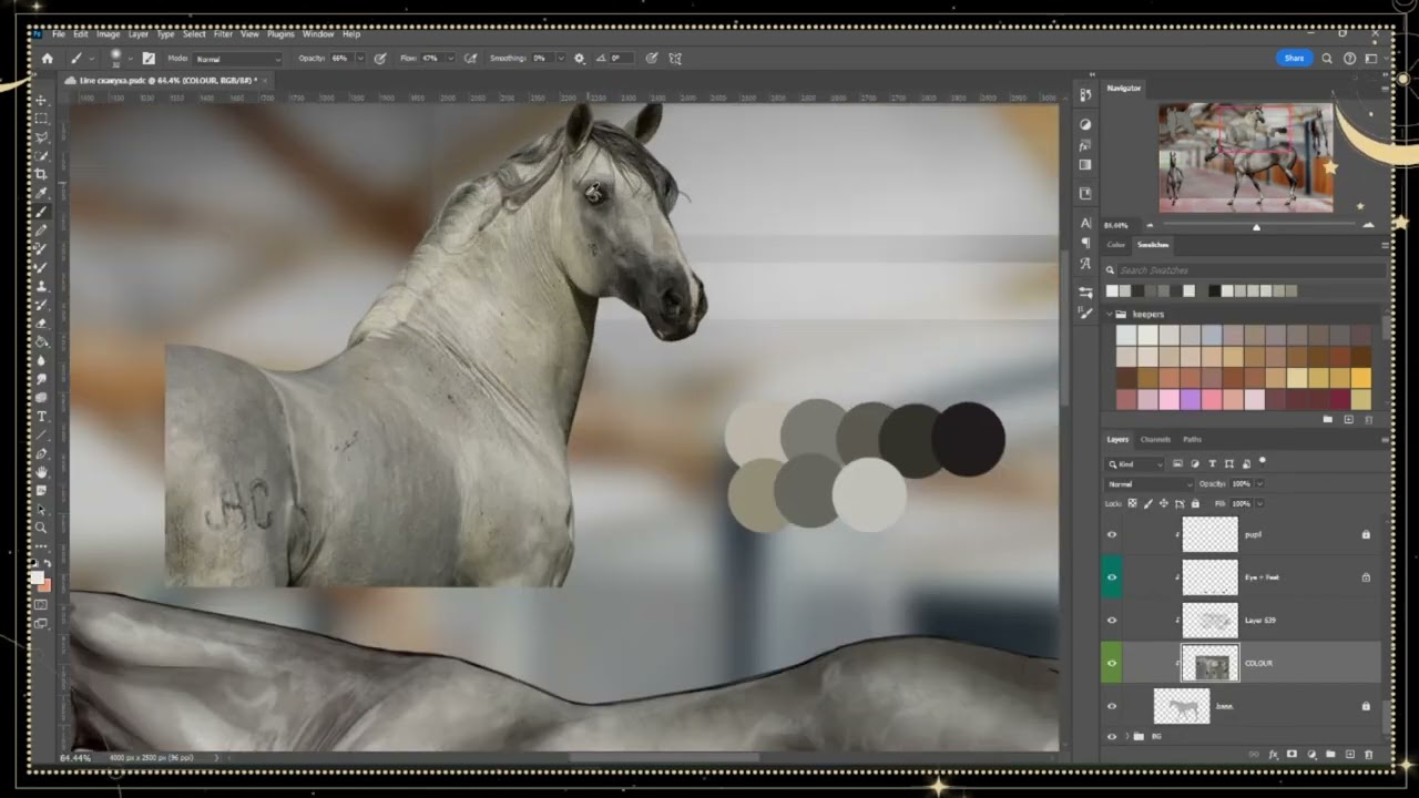 Race Horse Speed Paint | Digital Art Timelapse