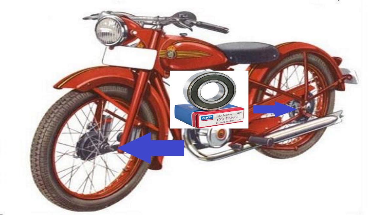Moderna hjullager för Husqvarna veteranmotorcyklar MOD28-32