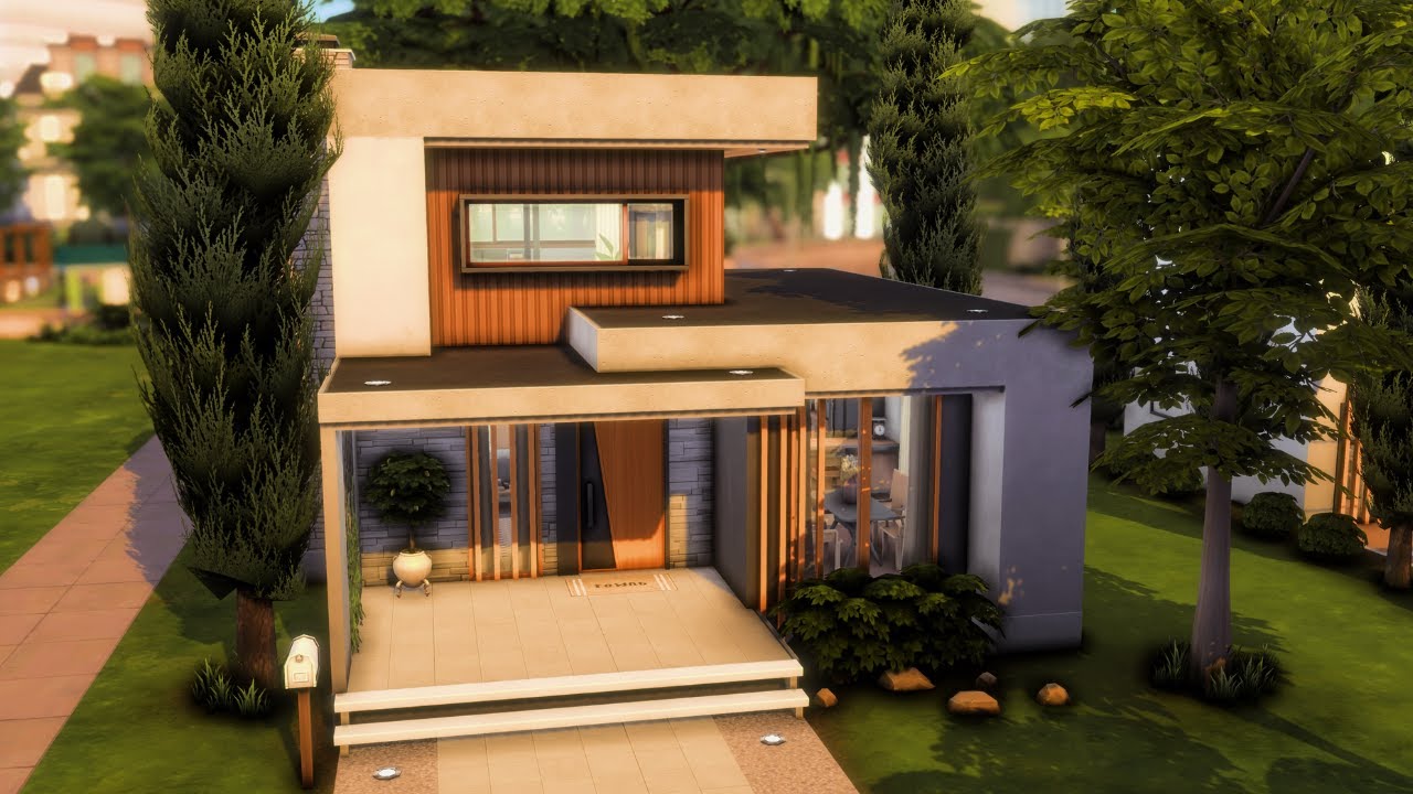 Small Industrial Modern Home 🏡 The Sims 4 Speed Build | No CC