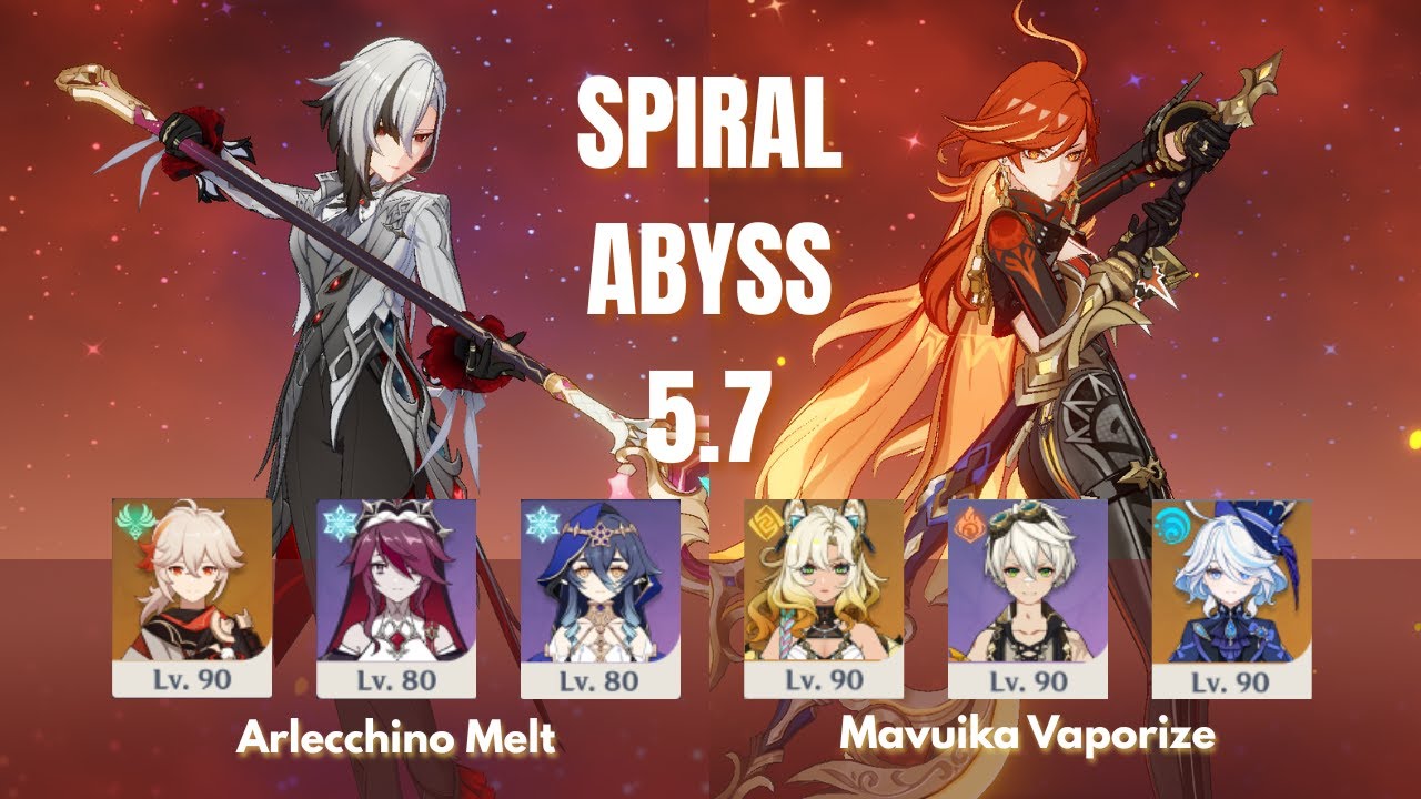 [Spiral Abyss 5.7] Arlecchino Melt & Mavuika Vaporize No Escoffier & Skirk | Floor 12
