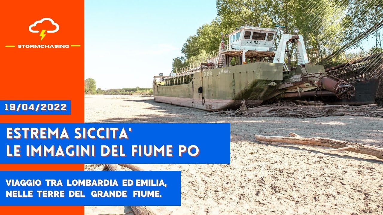 ESTREMA SICCITA' DEL FIUME PO - La situazione tra le provincie di Mantova e Reggio Emilia.