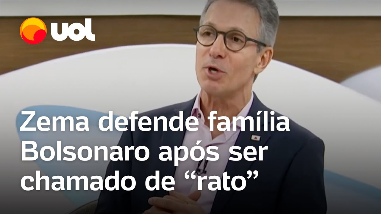 Zema defende família Bolsonaro após ser chamado de 'rato': ‘Não sou uma pessoa beliscosa’