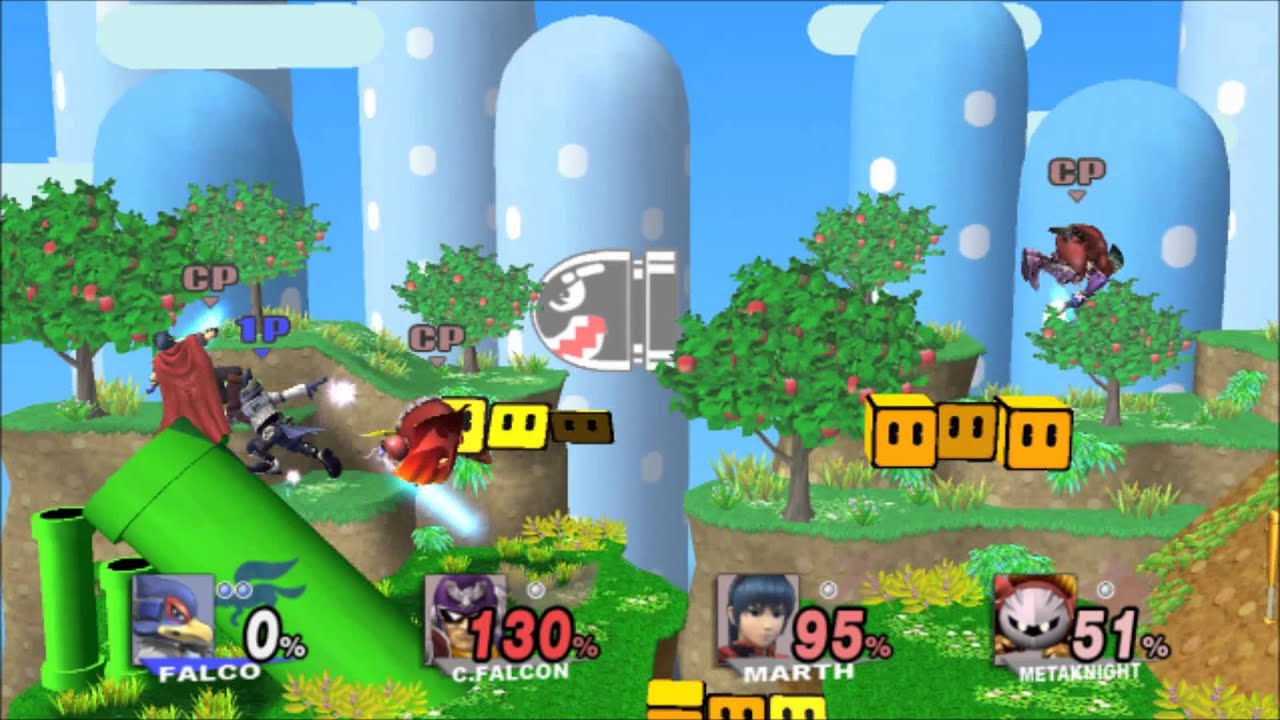 【スマブラX】ファルコ(TAS) vs CPU3体(Lv.9) - [SSBB] Falco (TAS) vs 3 CPU's (Lv.9)