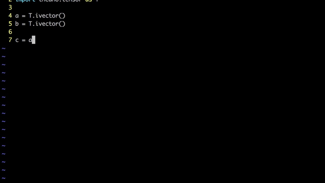 Theano Tutorial 003 (a+b)^ 2