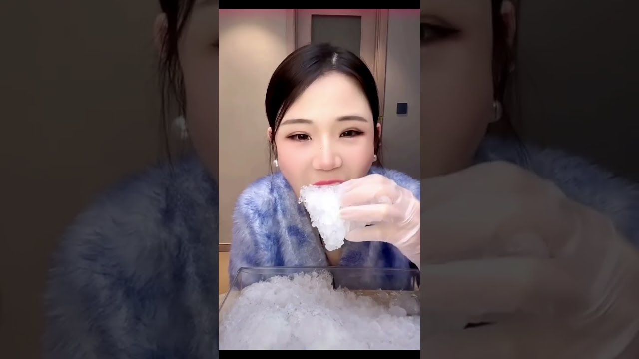 White Ice | Crushed Chunks | Ice Eating Asmr #iceeating #asmrvideo