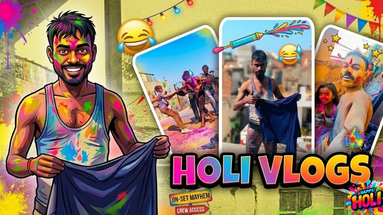 ​Holi Ka Gadar Mach Gaya! 😱 Iske To Kapde Bhi Nahi Bache! 👕👖