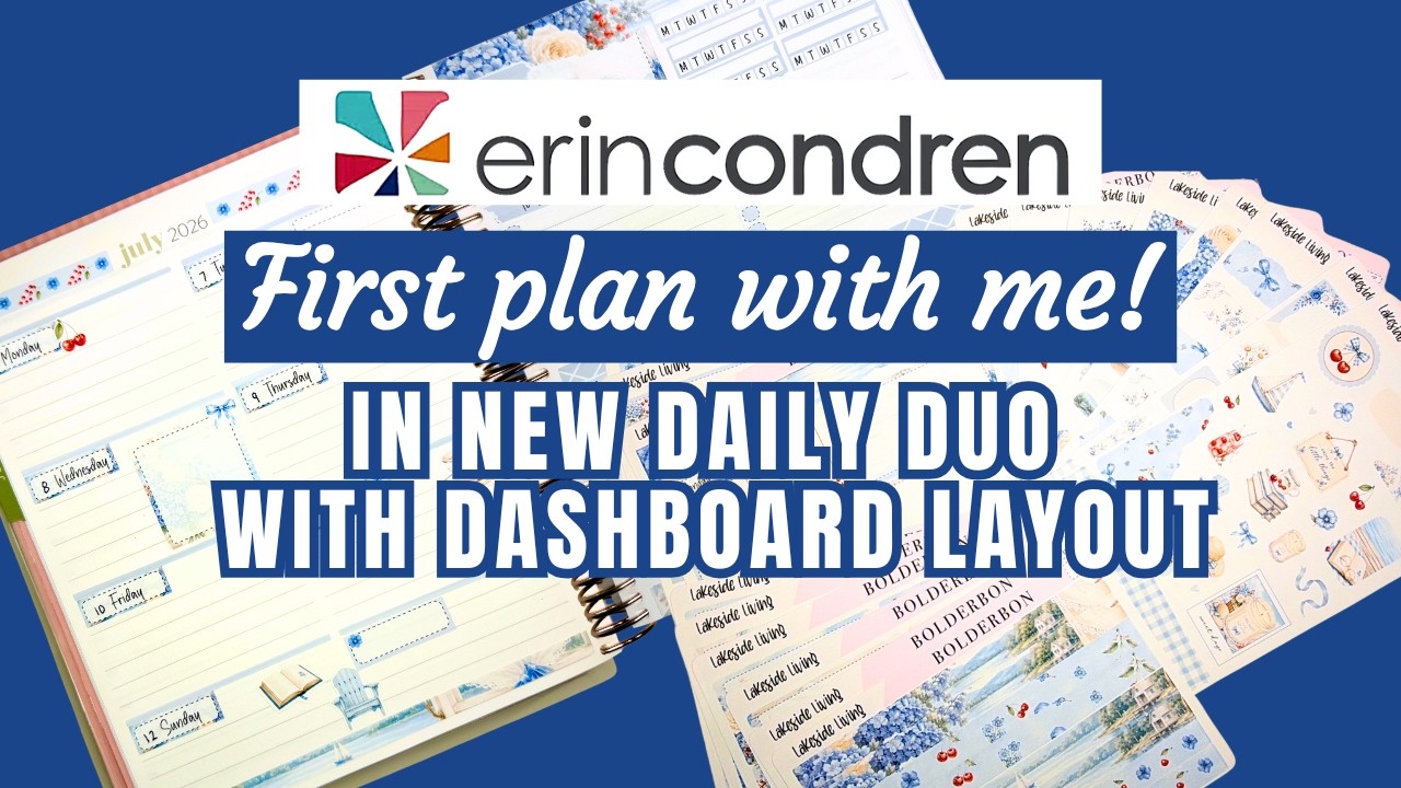 ПЕРВОЕ ПЛАНИРОВАНИЕ В НОВОМ EC DAILY DUO С МАКЕТОМ DASHBOARD | Обзор наборов наклеек от BOLDERBON