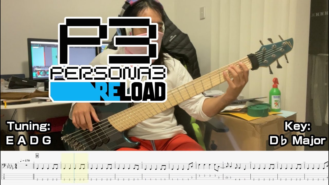 Persona 3 Reload - Memories of the City | Bass Cover (TAB/sheet music included)
