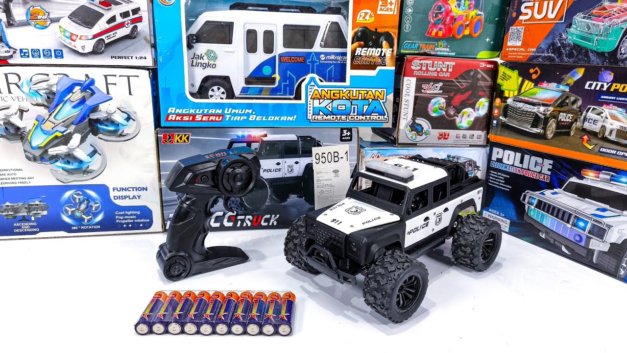 Unboxing Rc Police Truck 911, Ambulance Rescue,  Electric Aircraft, Rc Cross country
