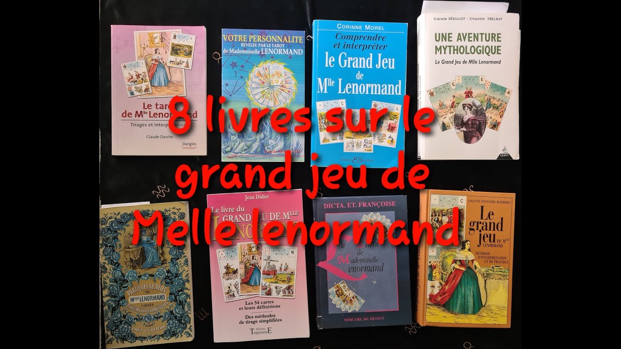 8 livres 📚 sur le grand jeu de Melle lenormand.