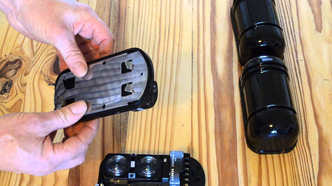 Dual beam infrared detectors for perimeter alarms.