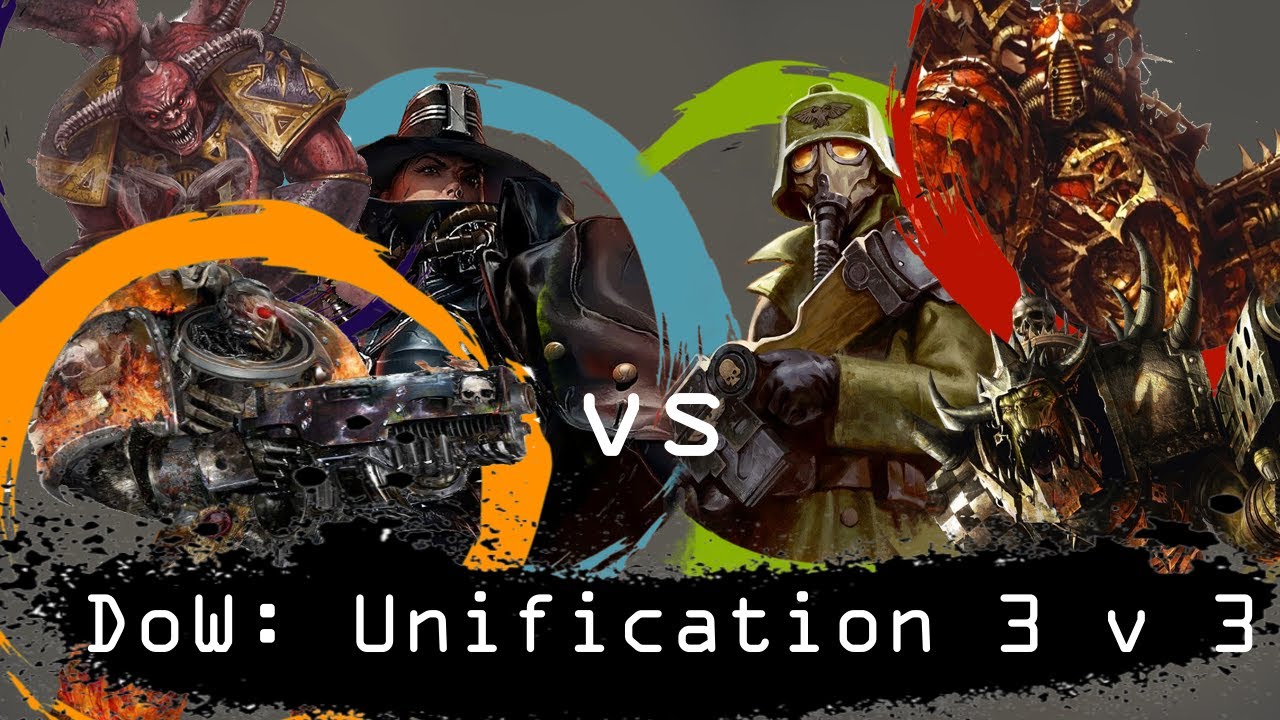 Dawn of War Unification: 3 vs 3 Legion of the Damned, WH, CD vs Death Korps of Krieg, WE, Orks