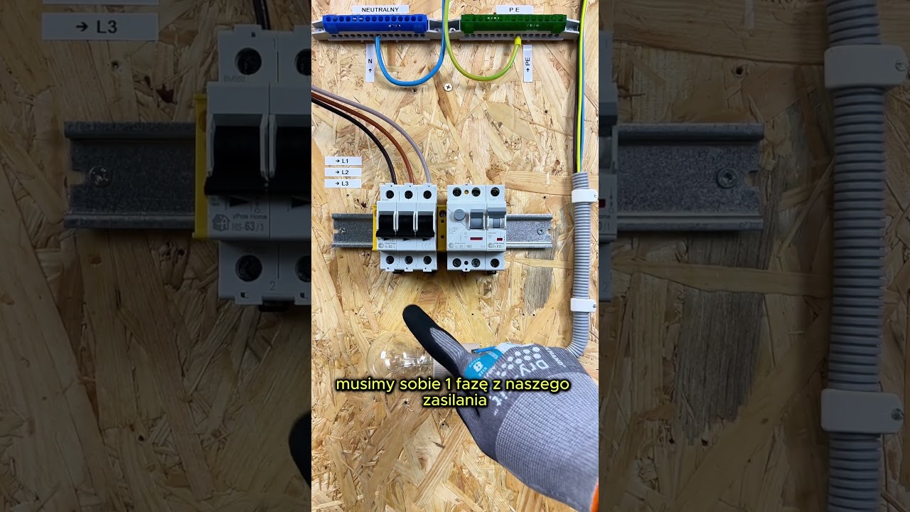 Jak podłączyć wyłącznik r&oacute;żnicowoprądowy RCD? | Krok po kroku | PART 3 | #elektryk #RCD