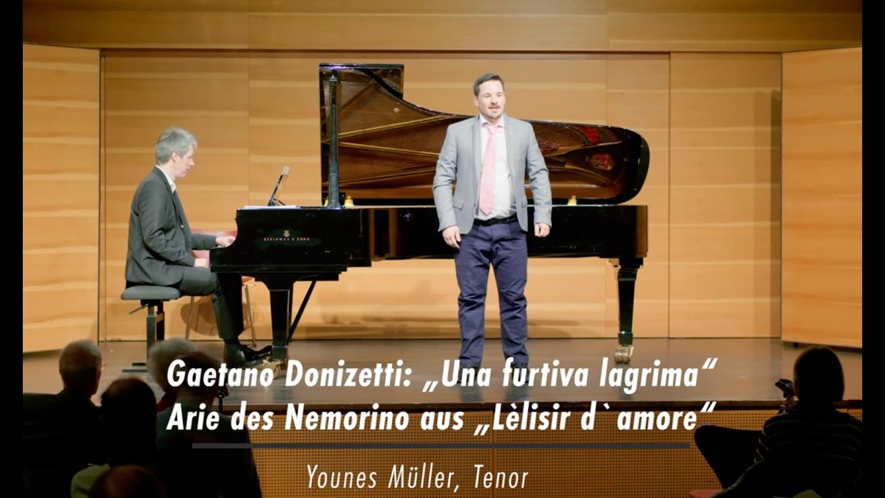 Gaetano Donizetti: „Una furtiva lagrima“ aus „L`elisir d`amore“; Younes Müller, Tenor