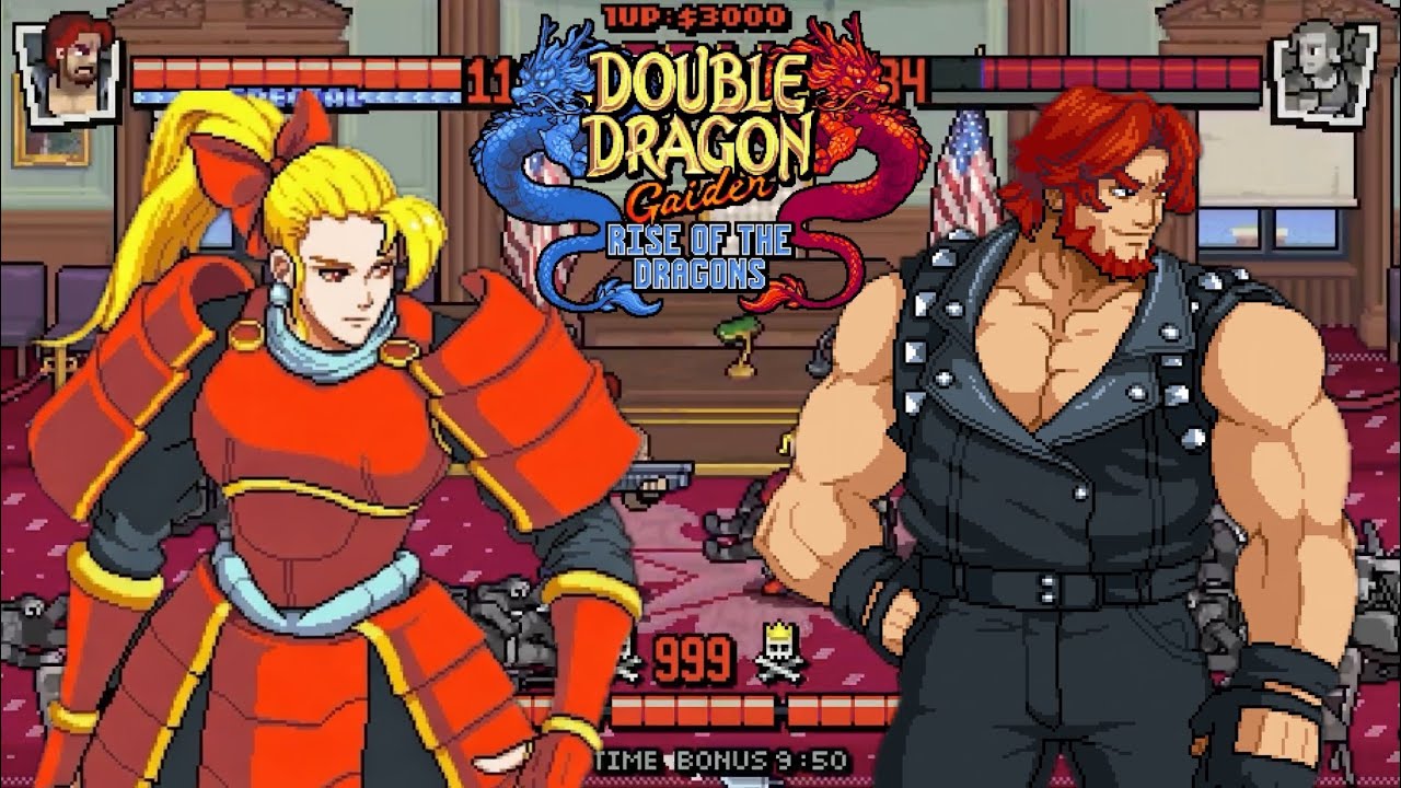 Double Dragon Gaiden - Max Difficulty- True Ending - No Death - Jim Mackey and Armored Okada