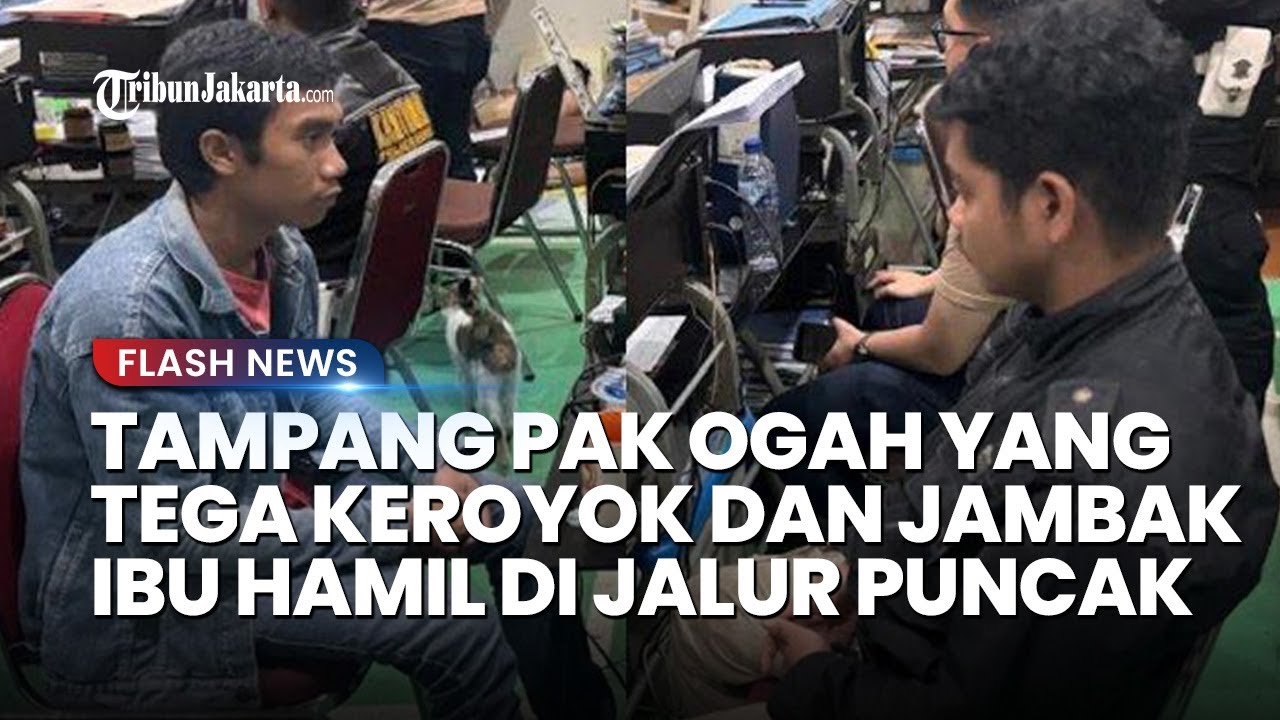 TAMPANG Pak Ogah yang Tega Keroyok & Jambak Ibu Hamil di Puncak Bogor, Mendadak Murung Depan Polisi
