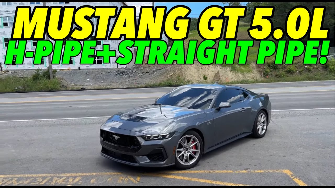 Ford Mustang GT 2024 года выпуска 5.0L COYOTE V8 с выхлопной системой Roush H-PIpe и прямыми труб...