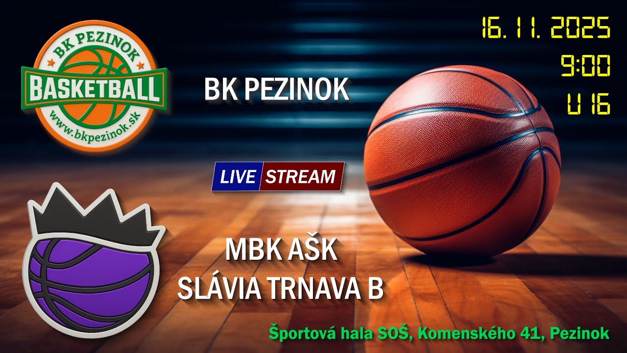 U16 | BK PEZINOK - MBK AŠK SLÁVIA TRNAVA B 112 : 40