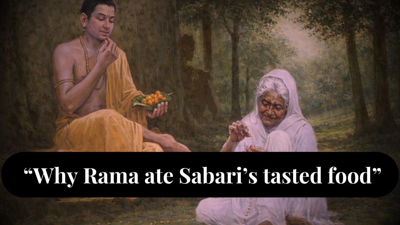WHY RAMA VISITED SABARI?#motivation #ramayan #adishankaracharya #nonduality