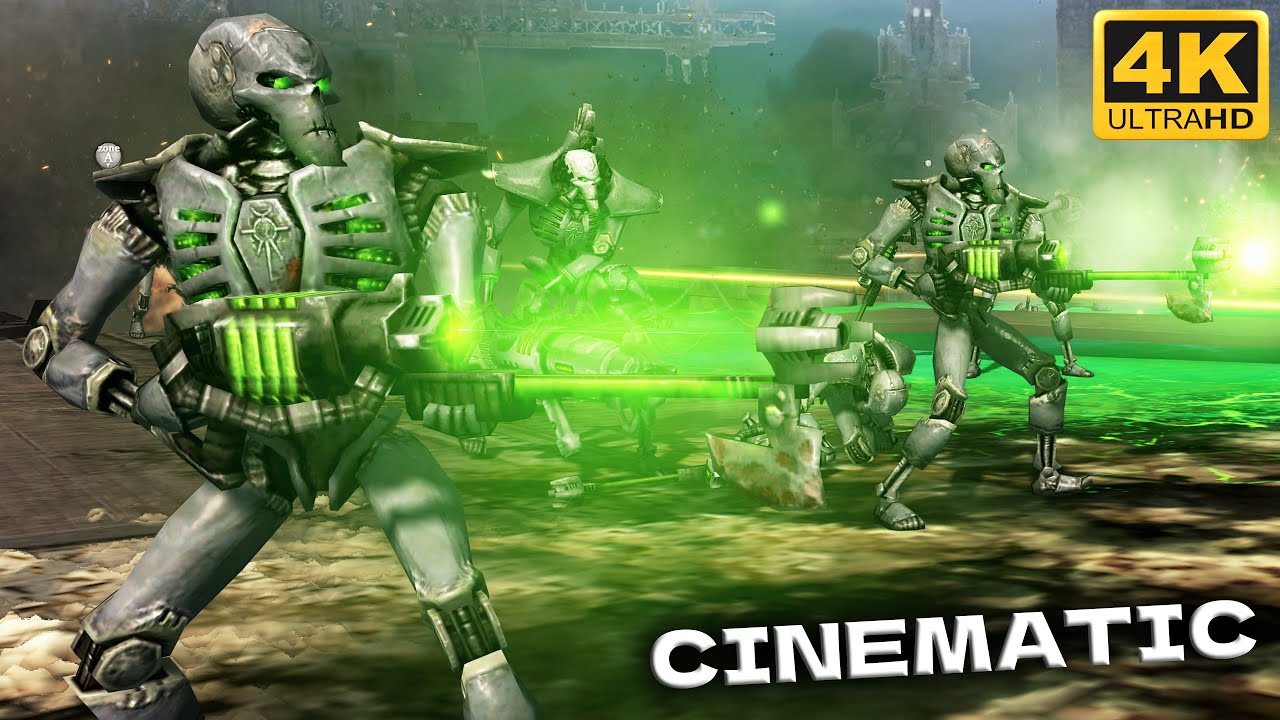 NECRONS vs Death Korps of Krieg - Men of War: Warhammer 40k Mod (4K, Cinematic)