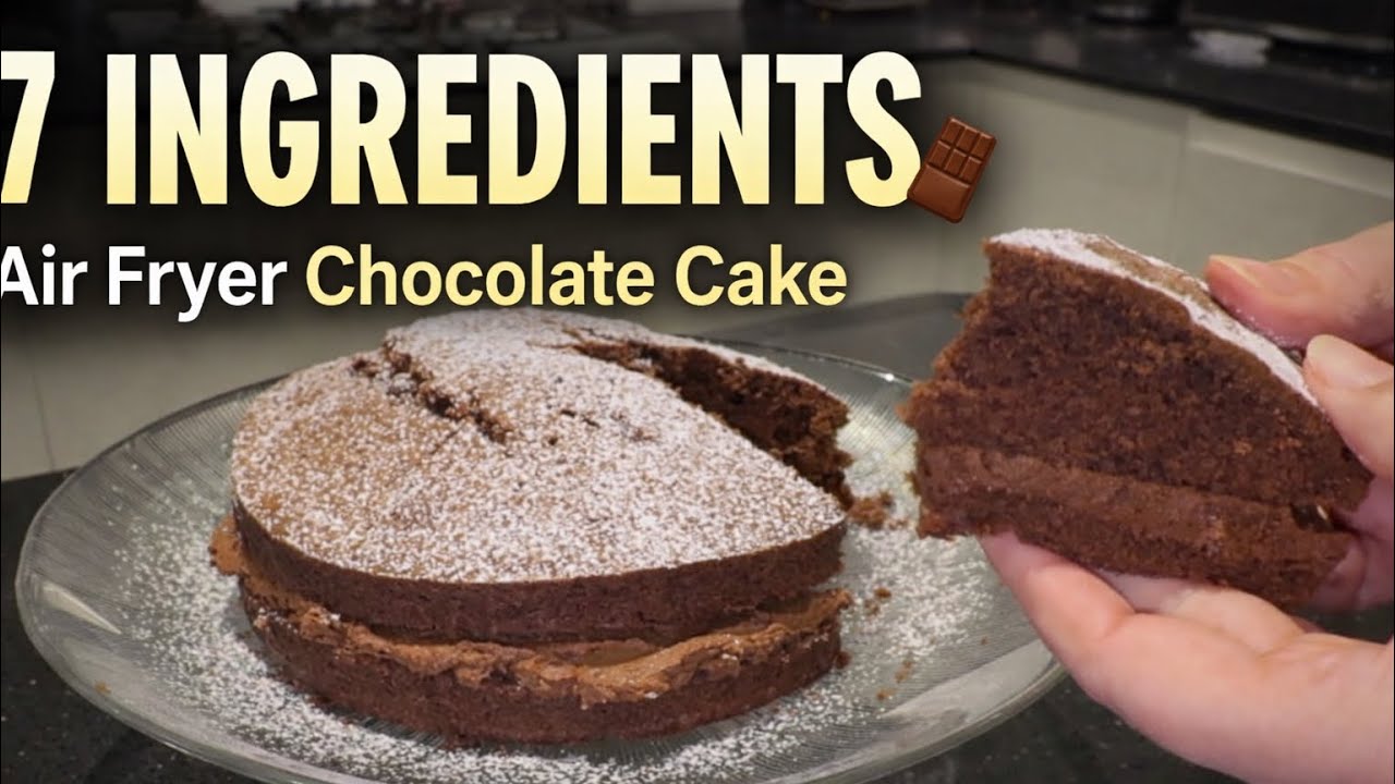 Easy Air Fryer Chocolate Cake | 7K Subscribers Special 🎉