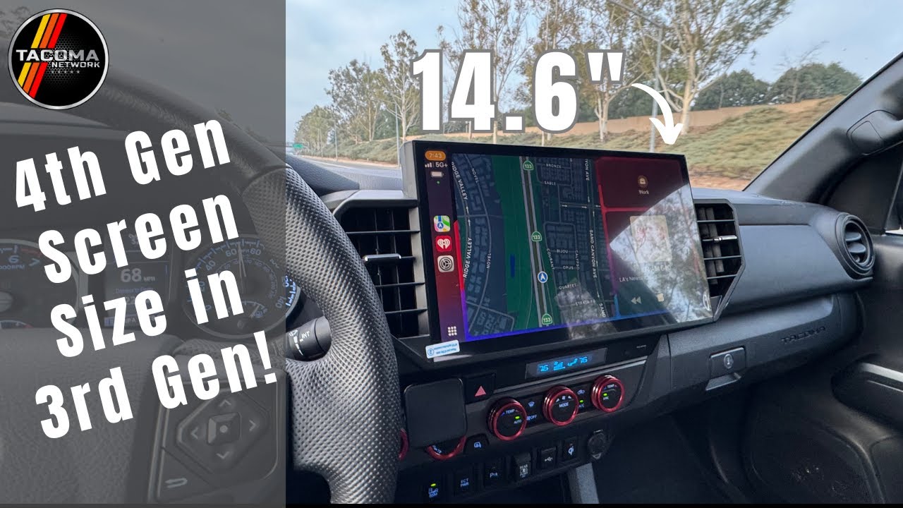 CartrimHome C12 — огромный 14,6-дюймовый экран для Toyota Tacoma 3-го поколения — как установить