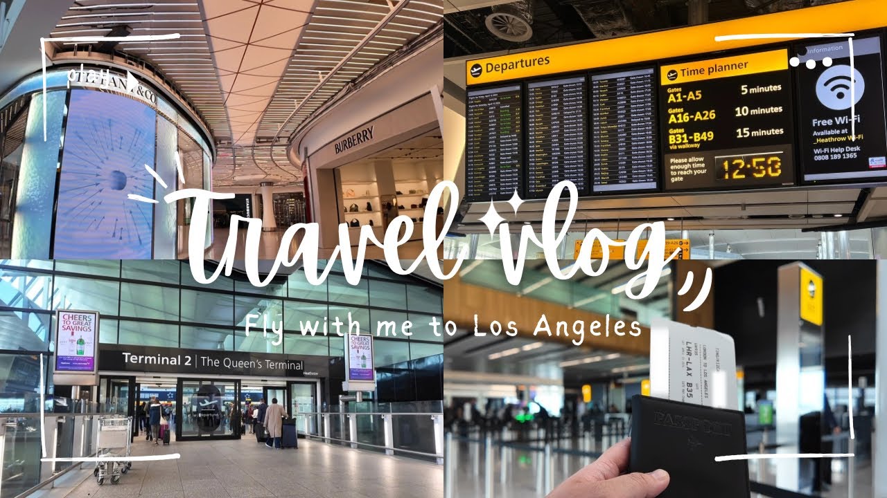 Fly with me to Los Angeles via United Airlines | London Heathrow | LHR to LAX | Travel Vlog