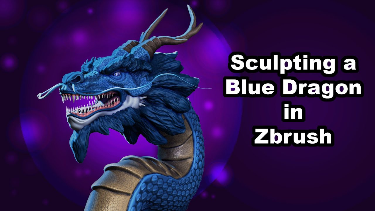 blue dragon sculpt time lapse - Zbrush 2022
